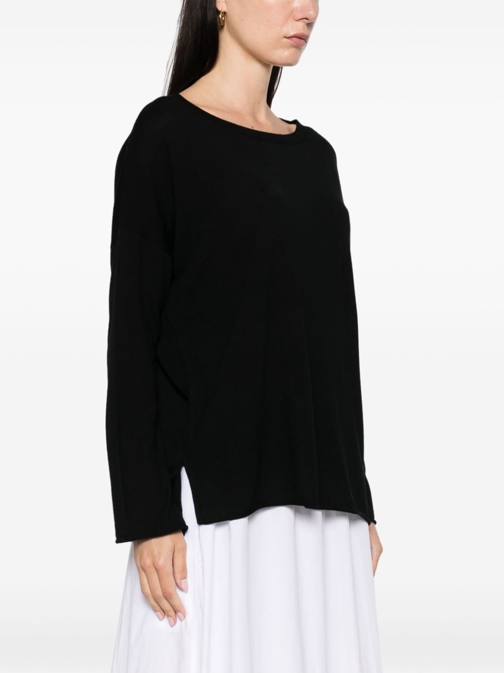 boat-neck virgin-wool jumper - 3