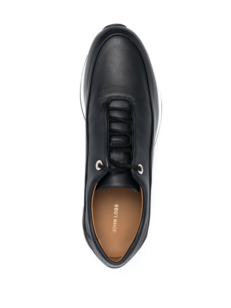 calf-leather low-top sneakers - 4