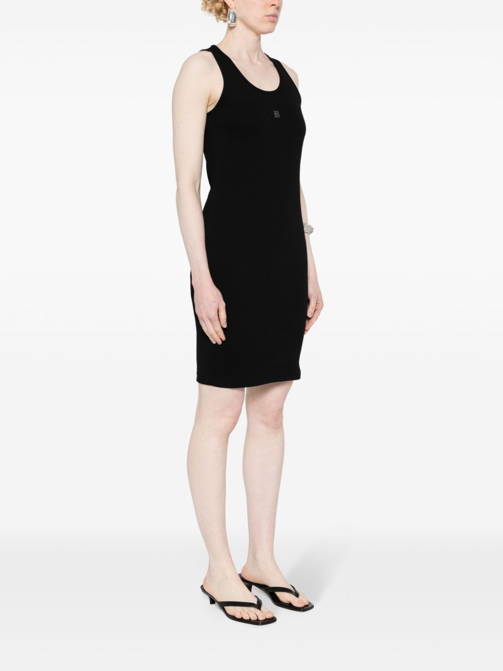 4G-motif ribbed mini dress - 3