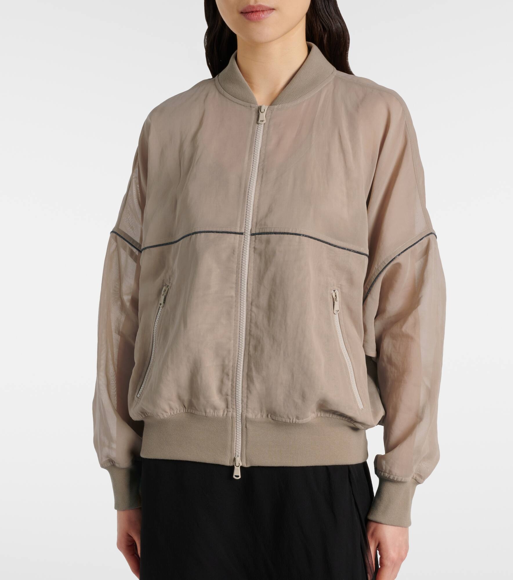 Cotton organza bomber jacket - 6