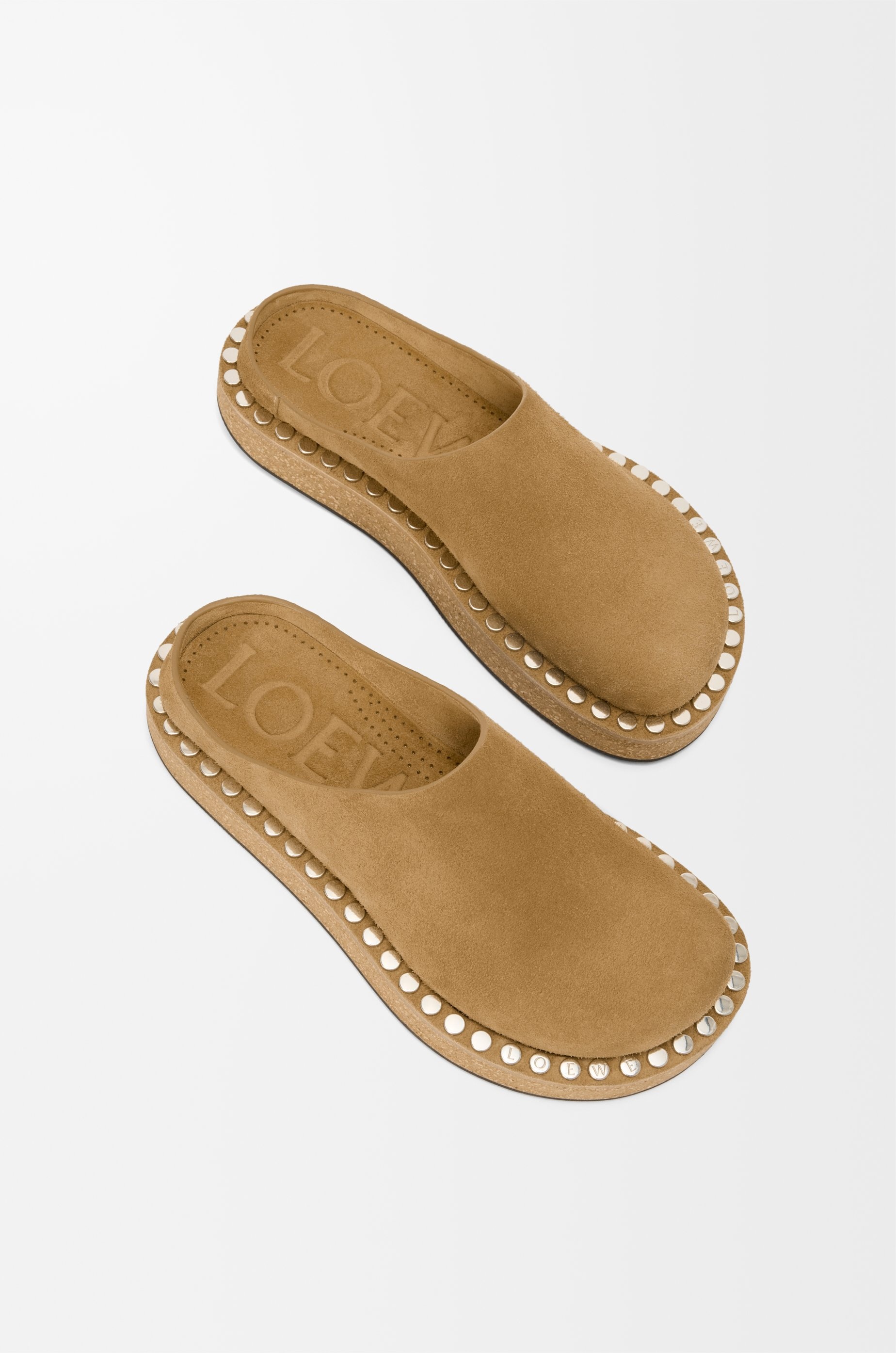 Rivet mule in calfskin suede - 4