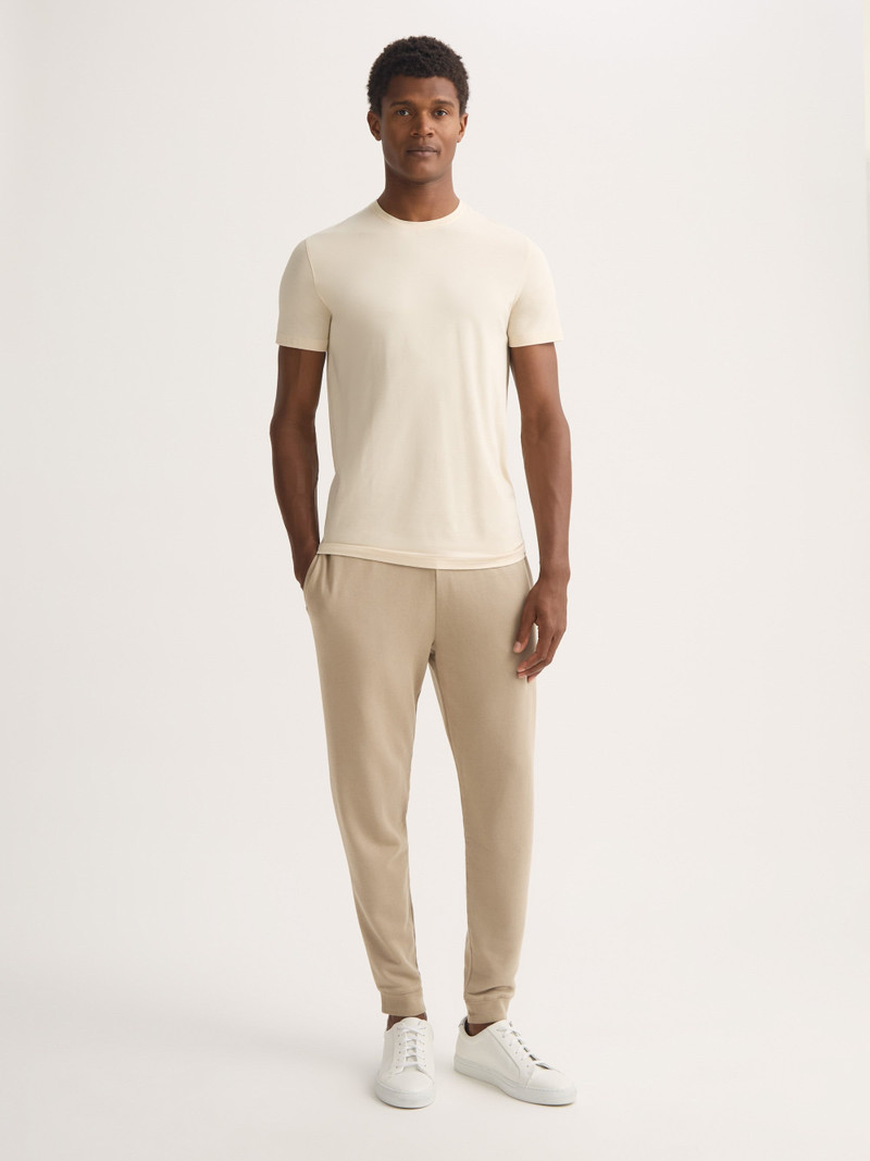 Men's Sweatpants Quinn Cotton Modal Taupe 1