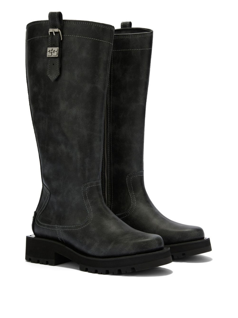 GANNI studs knee-high boots outlook