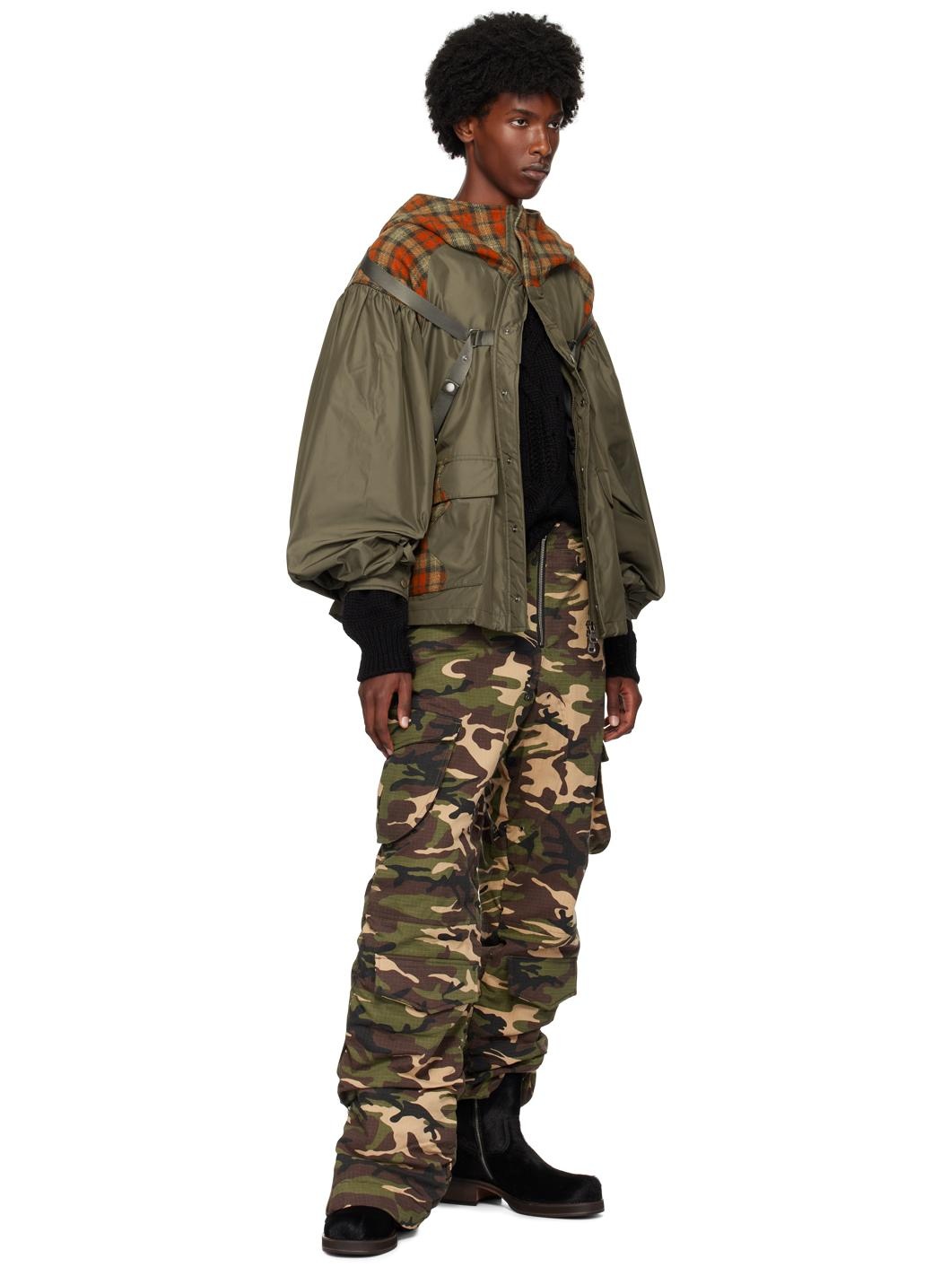 Green Camouflage Reversible Cargo Pants - 4
