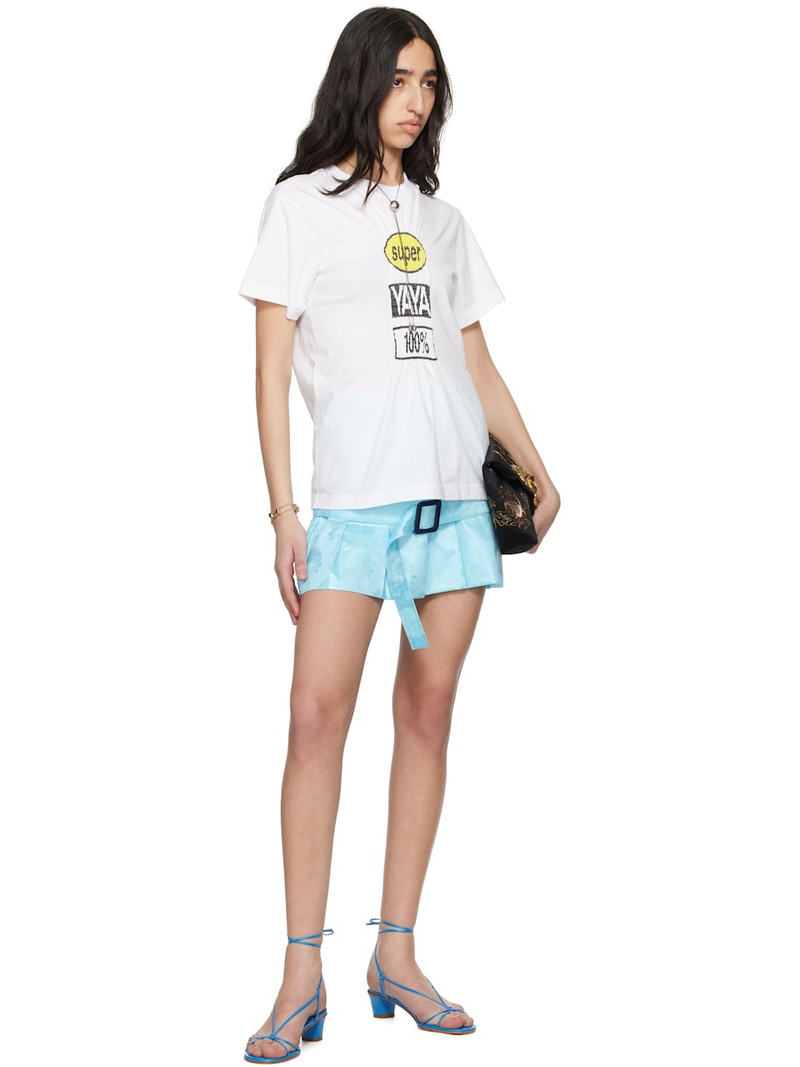 SUPER YAYA White Logo Elastic T-shirt outlook