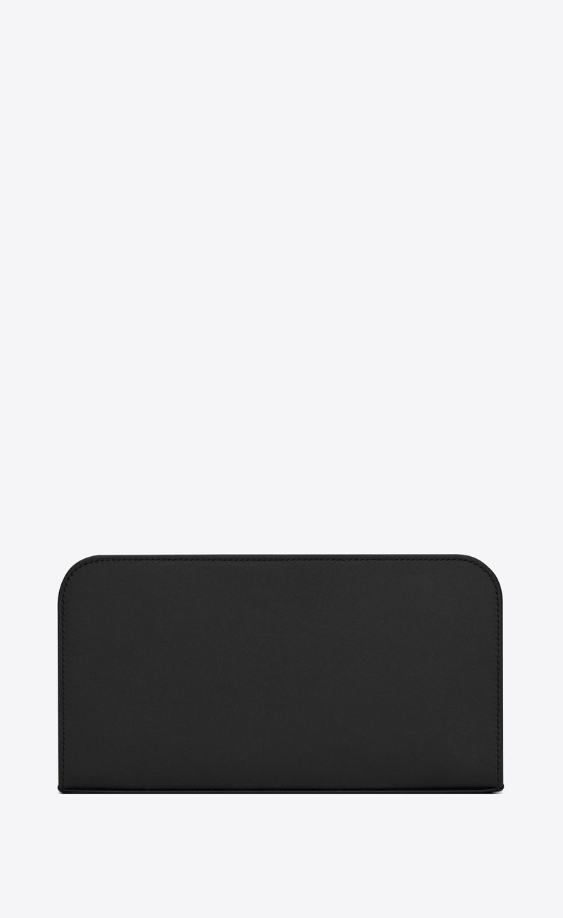 SAINT LAURENT zip-around wallet in smooth leather outlook