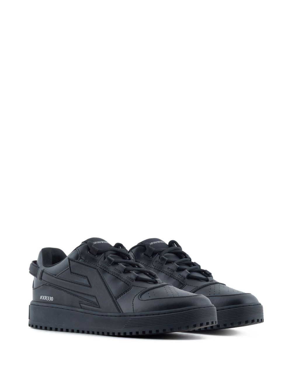 maxi-logo leather sneakers - 2