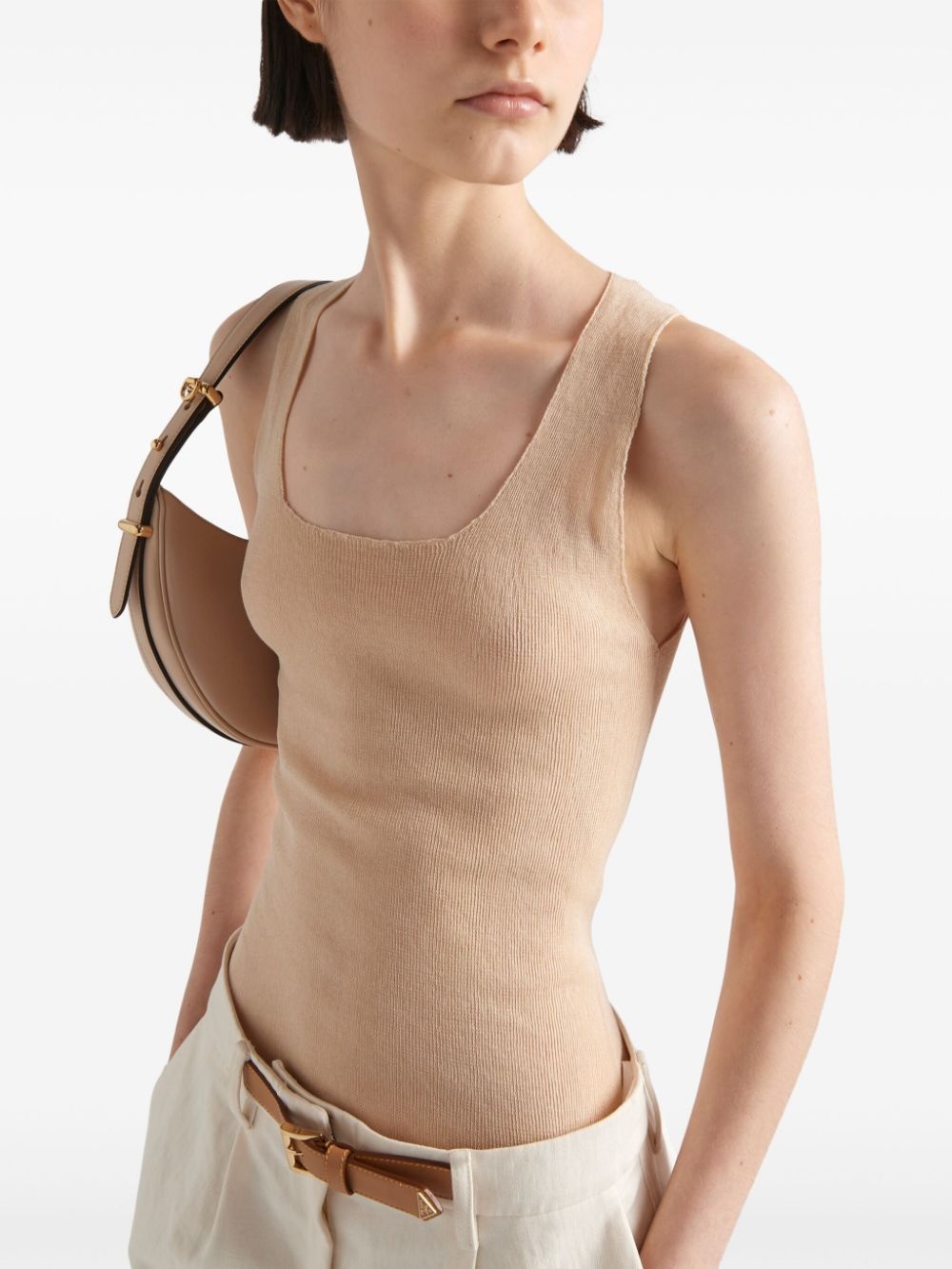 cotton ribbed tank top - 4