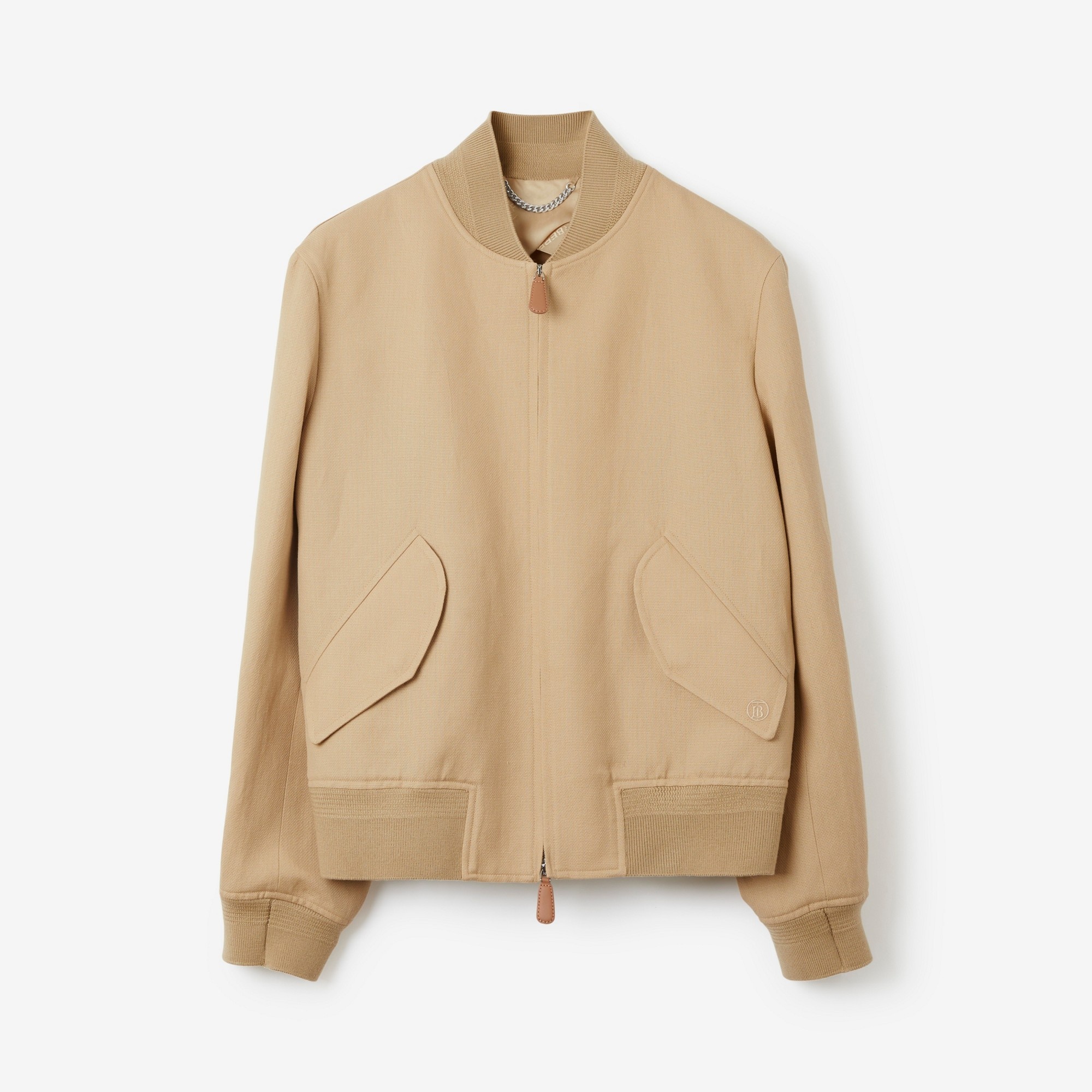 Wool Ramie Harrington Jacket - 1
