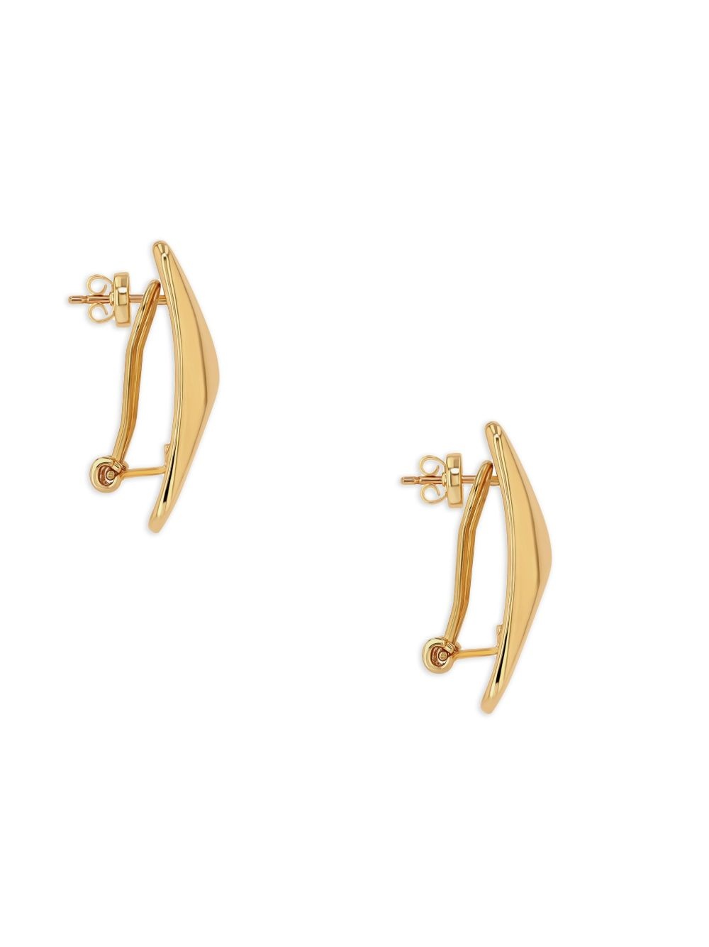 curved rectangle earrings - 3