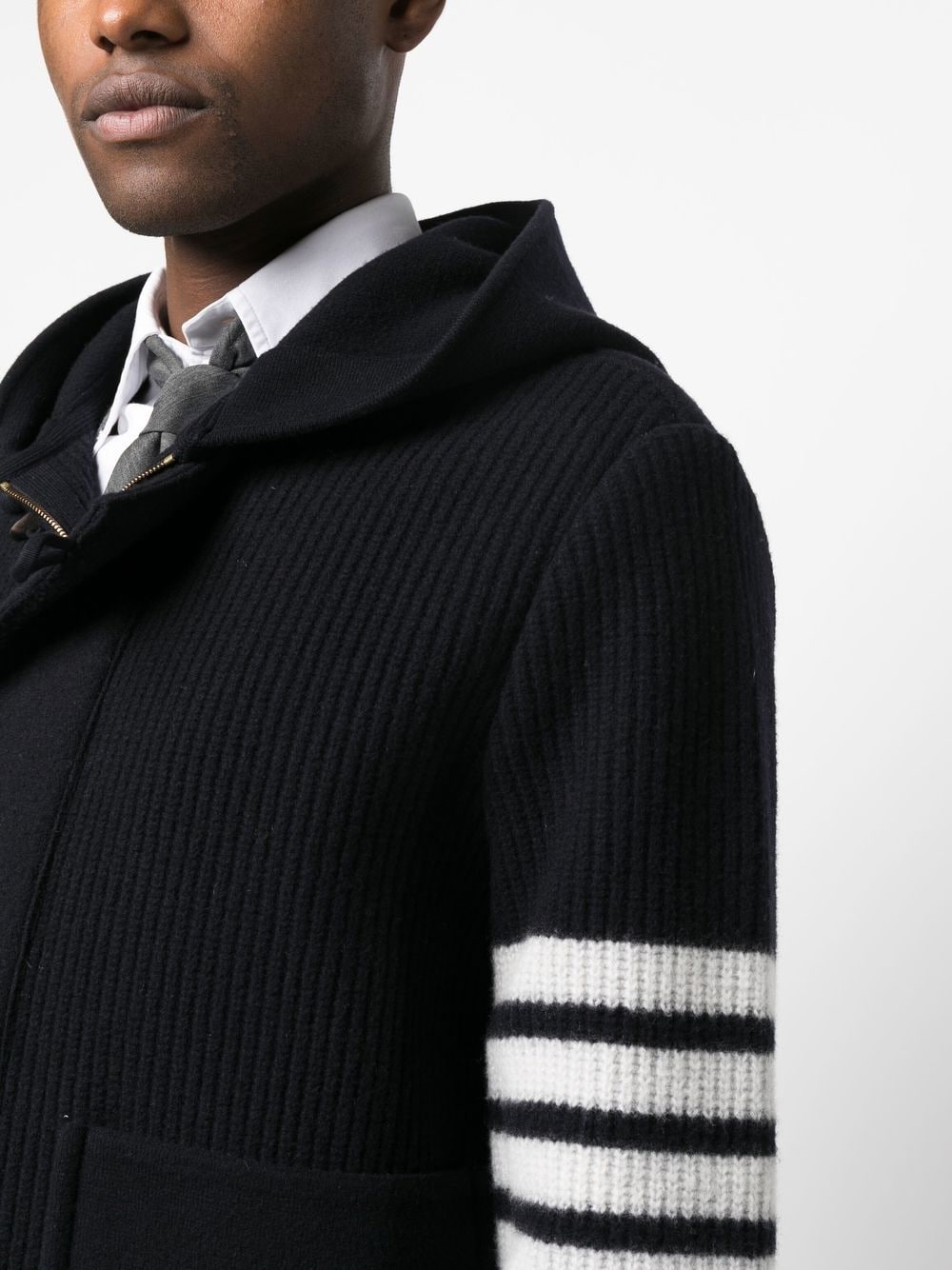 virgin-wool hooded duffle jacket - 5