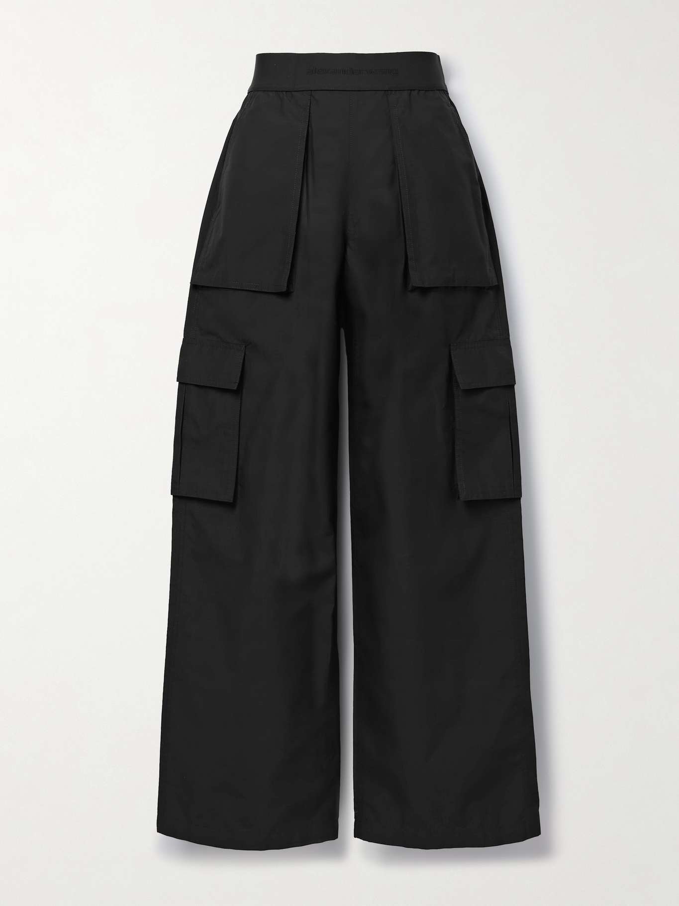 Cotton-blend ripstop wide-leg cargo pants - 1