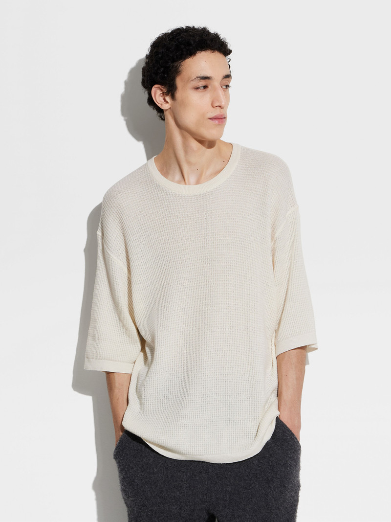 ZEGNA ZEGNA X THE ELDER STATESMAN COTTON AND CASHMERE T-SHIRT outlook