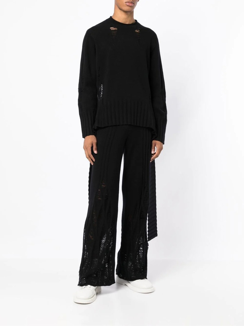 distressed-finish knitted jumper 3