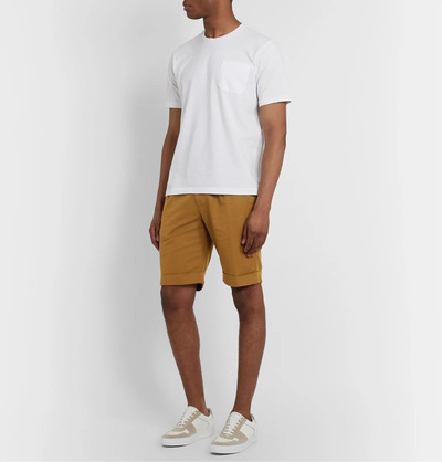 Aspesi Slim-Fit Pleated Cotton and Linen-Blend Shorts outlook