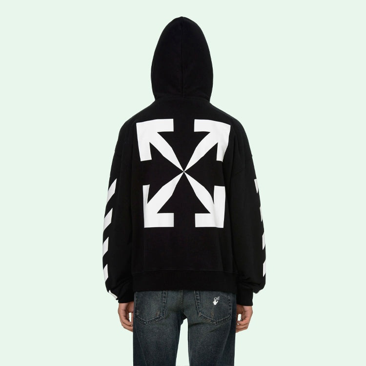 Off-White Blue Monalisa Over Hood 'Black' OMBB037R21FLE0011001 - 3
