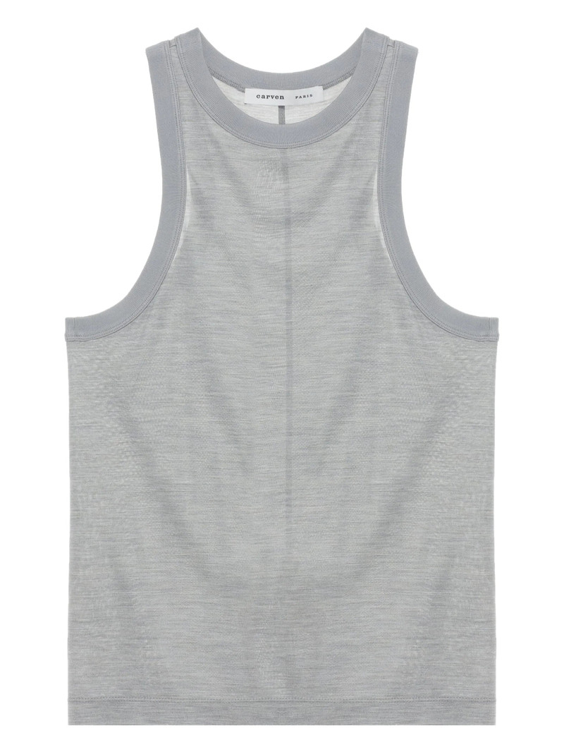 Semi-sheer Tank Top - 1