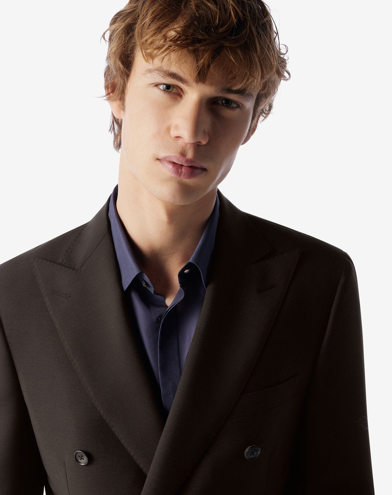 Dark brown wool and mohair suit 4