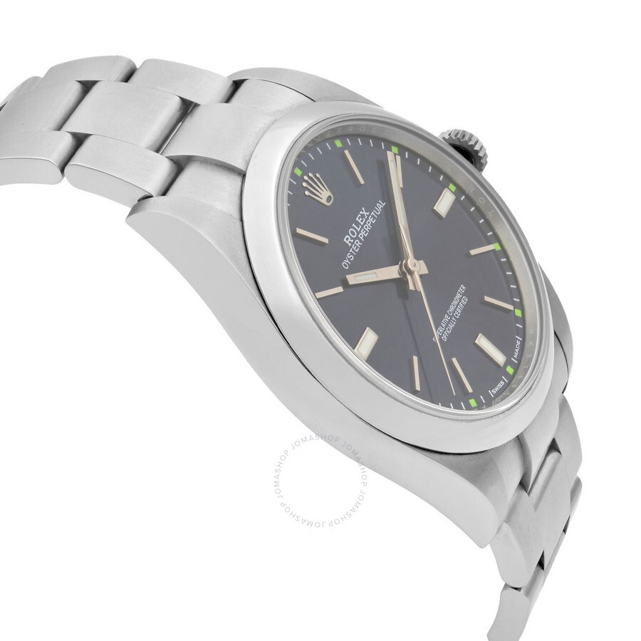 Pre-owned Rolex Oyster Perpetual Automatic Chronometer Blue Dial Men's Watch 114300 BLSO - 4