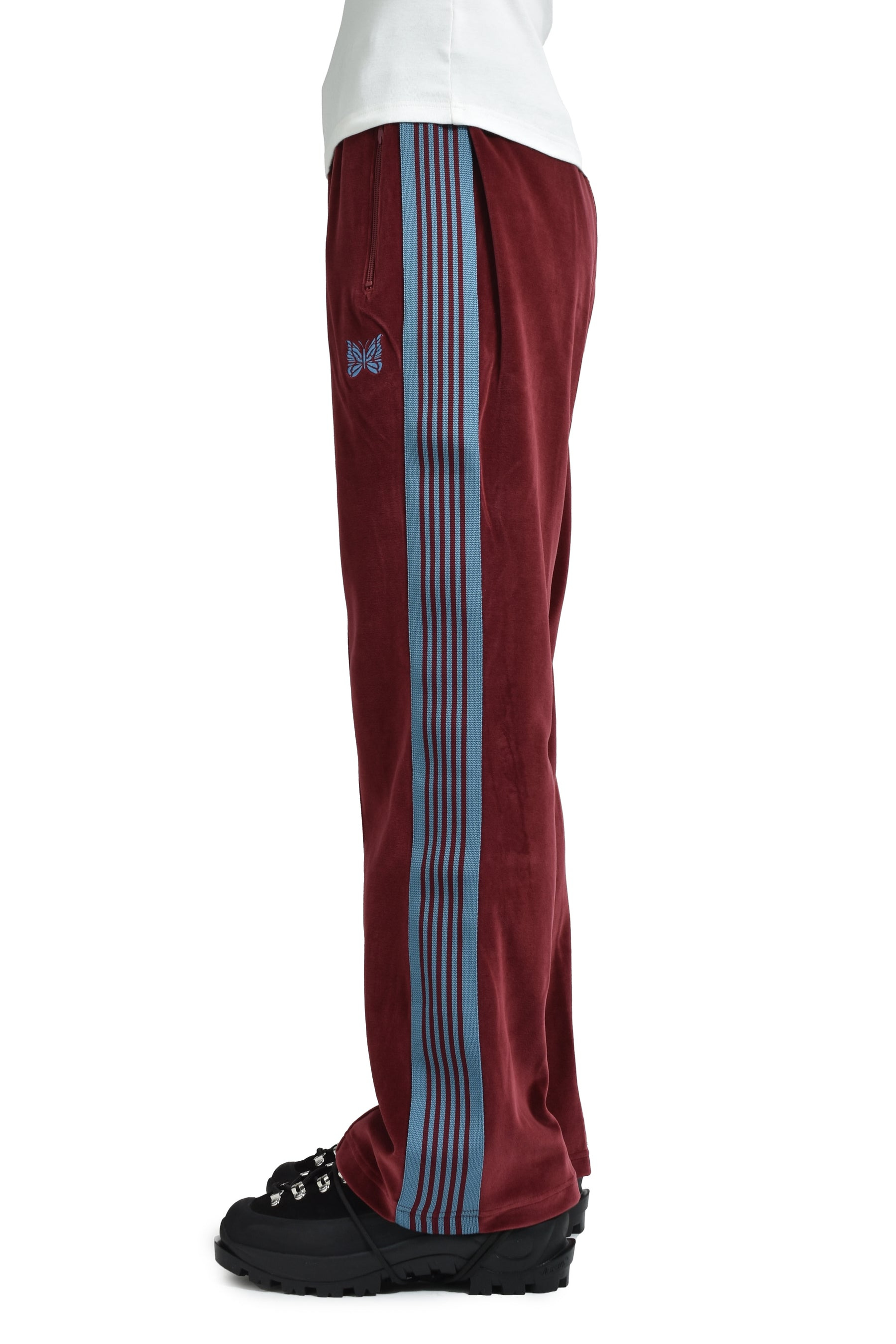 BOOT-CUT TRACK PANT - C/PE VELOUR / BUR - 3
