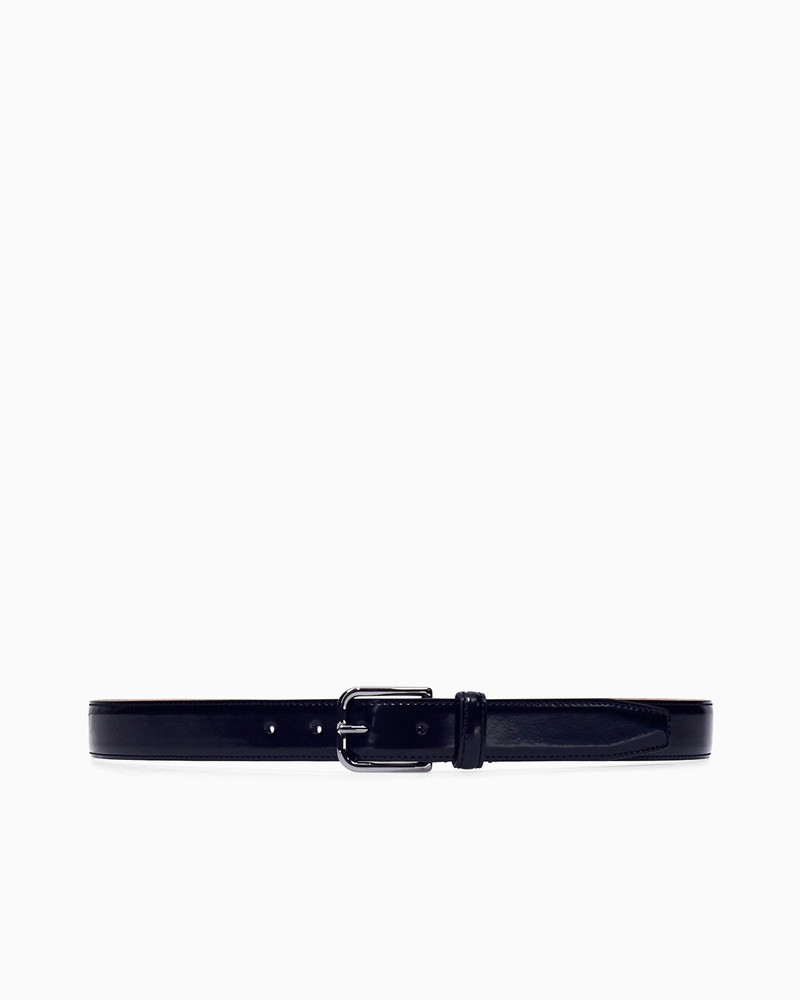 TONGUE BELT IN BRUSHED SPLIT LEATHER WITH TRANSFER COATING 3