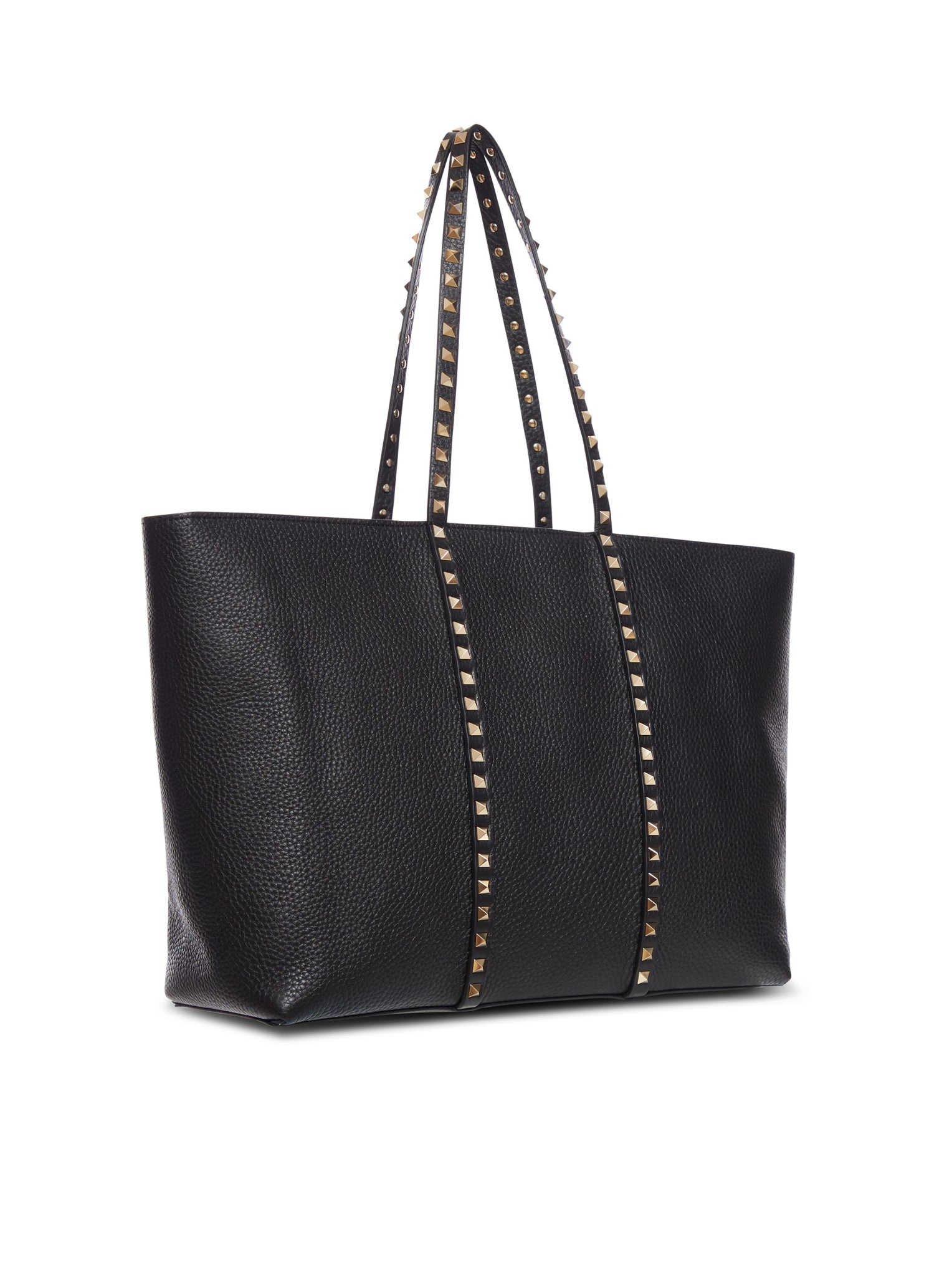 ROCKSTUD SHOPPING BAG IN GARNET CALFSKIN - 2
