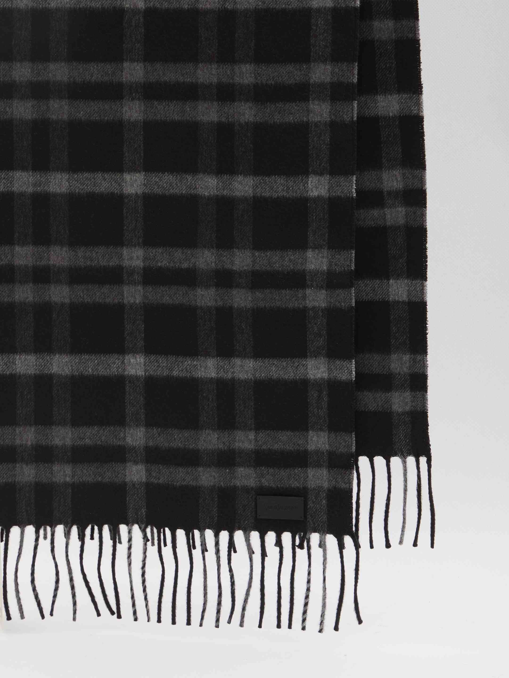 Saint Laurent Men Tartan Scarf - 2
