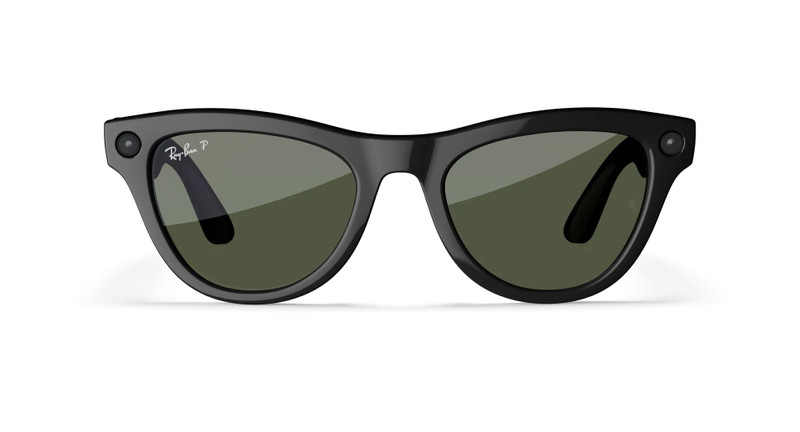 Ray-Ban Meta Skyler (Gen 1), Shiny Black / G15 Green, Standard 1