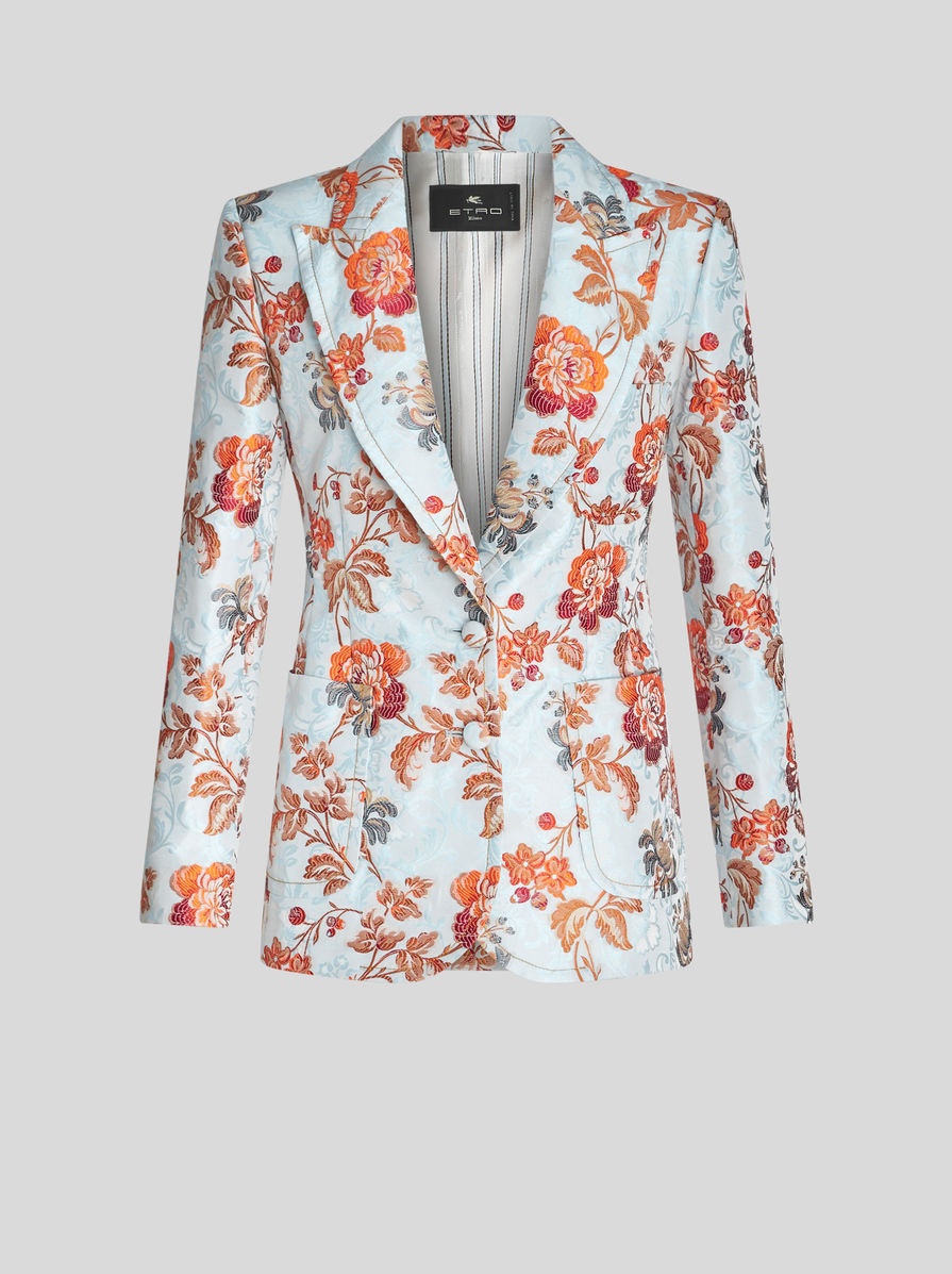 FLORAL JACQUARD JACKET - 1