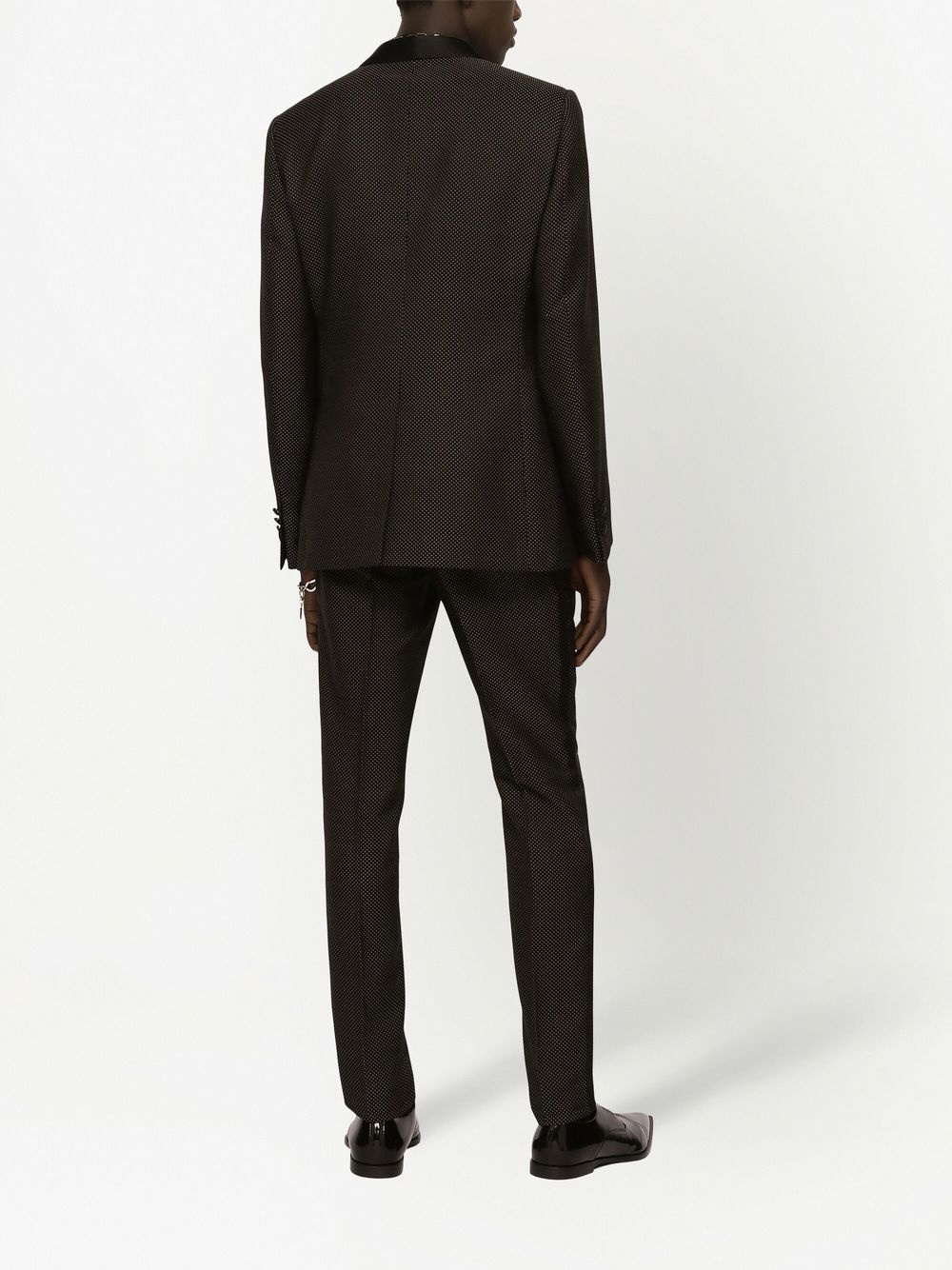 micro-dot single-breasted blazer - 4