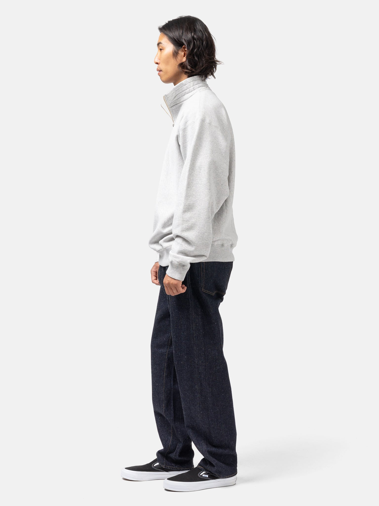 5P Zipper Front Denim Pants Indigo One Wash - 3