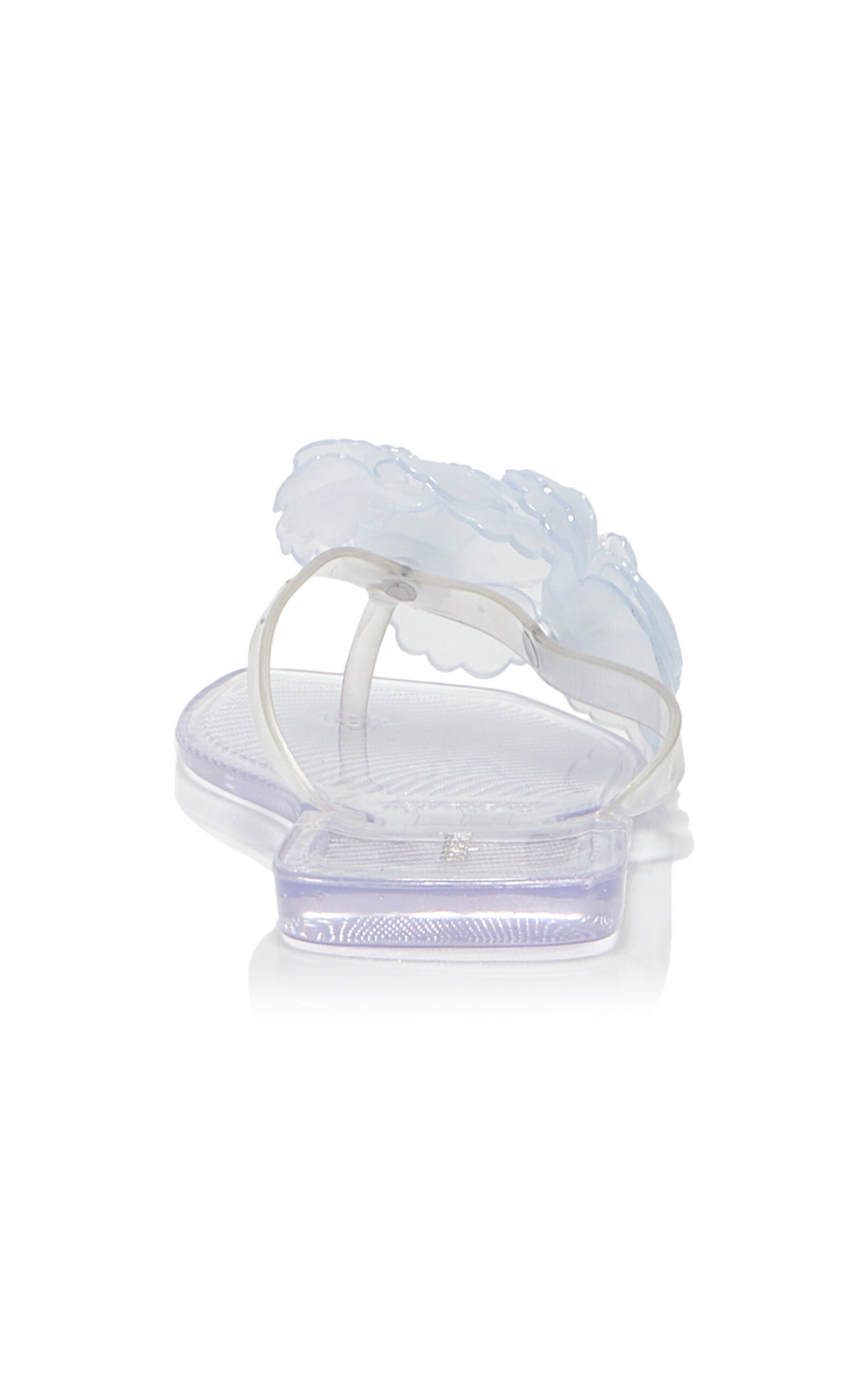 Flower-Embellished Flip Flops clear - 5