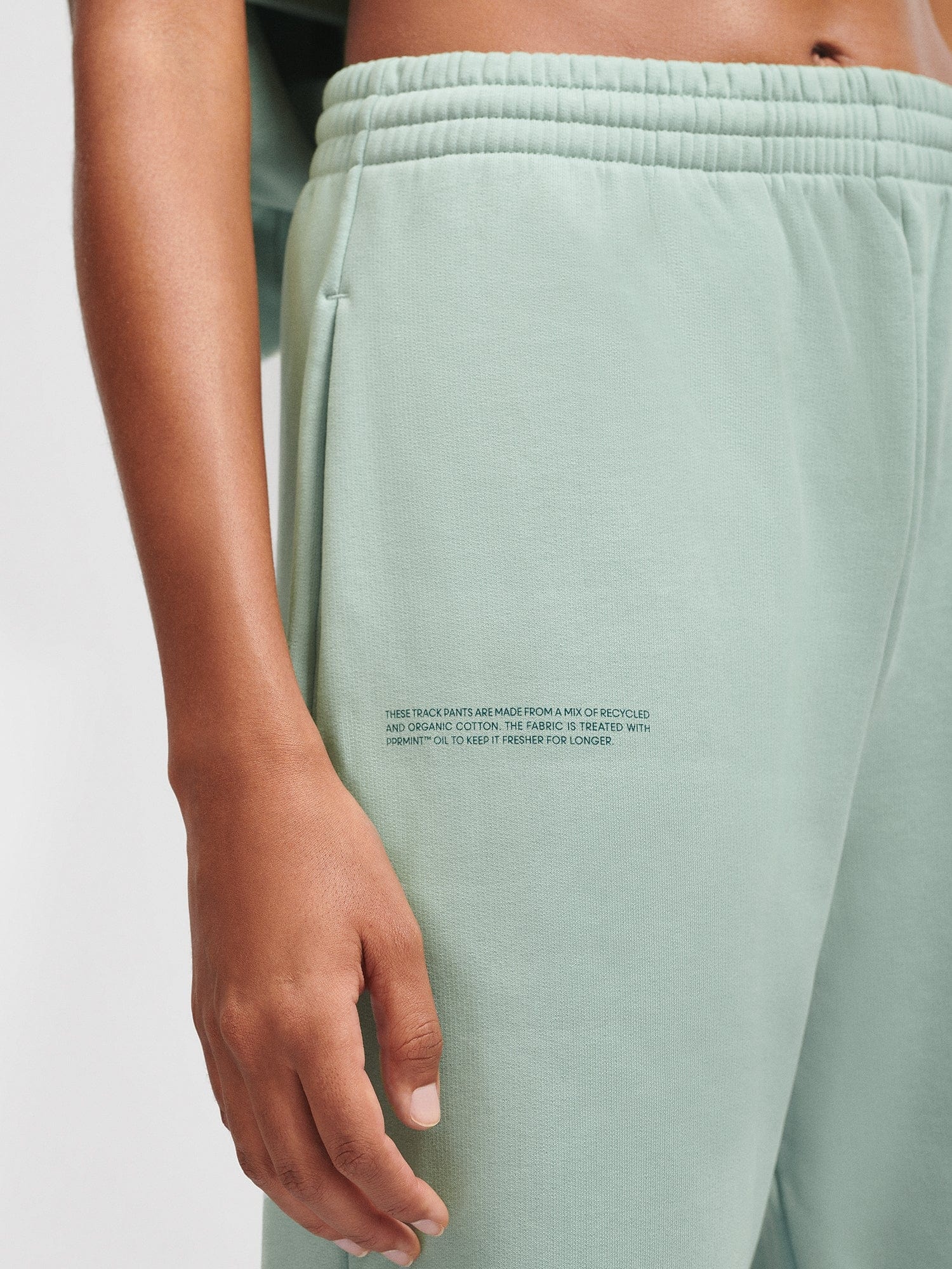 Womens DNA Barrel-Leg Track Pants - Eucalyptus Blue - 3