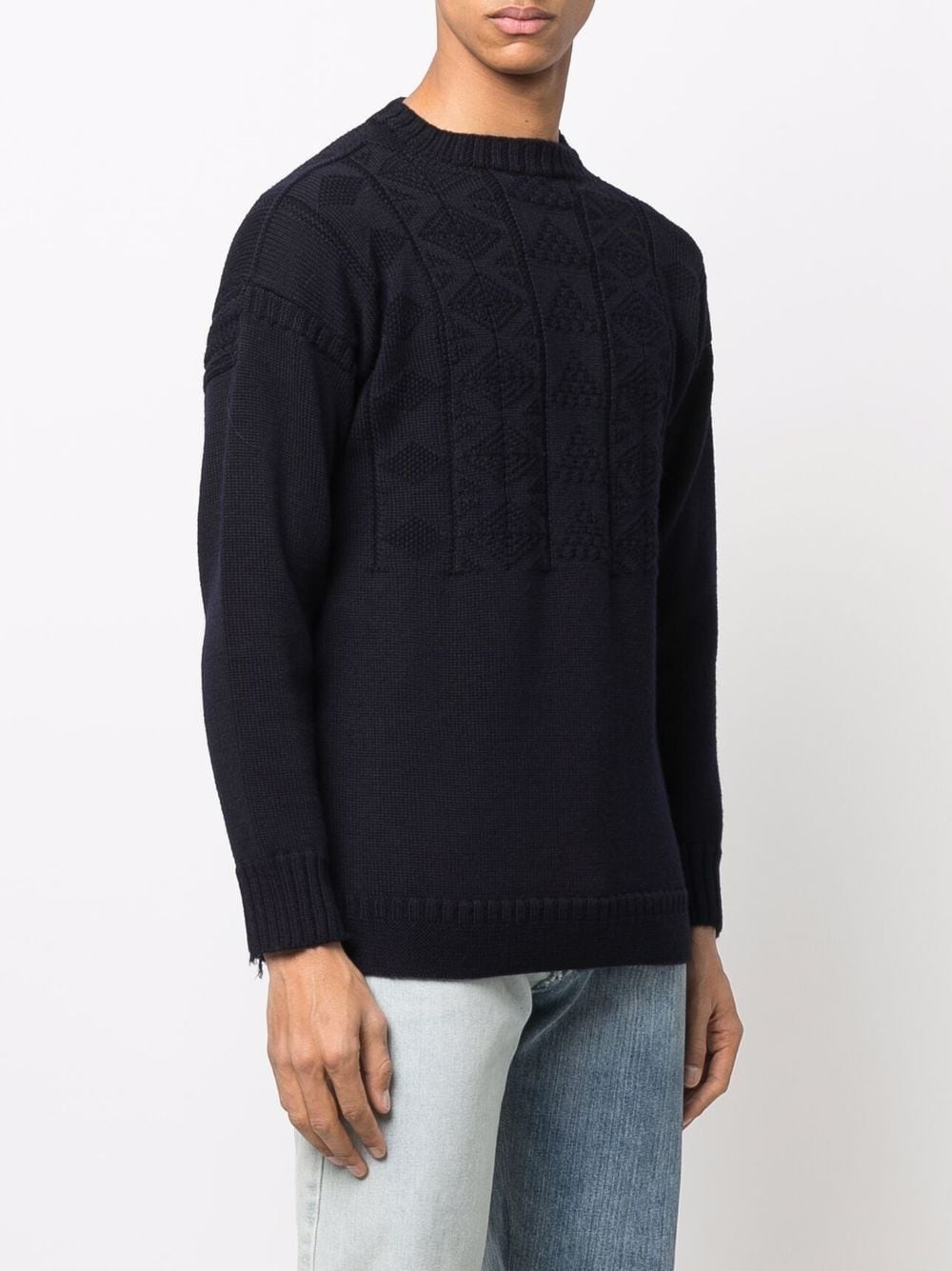 distressed wool jumper - 3