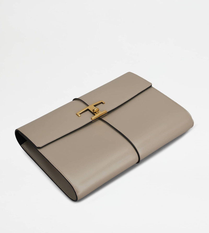 TIMELESS DOCUMENT HOLDER IN LEATHER SMALL - GREY 6