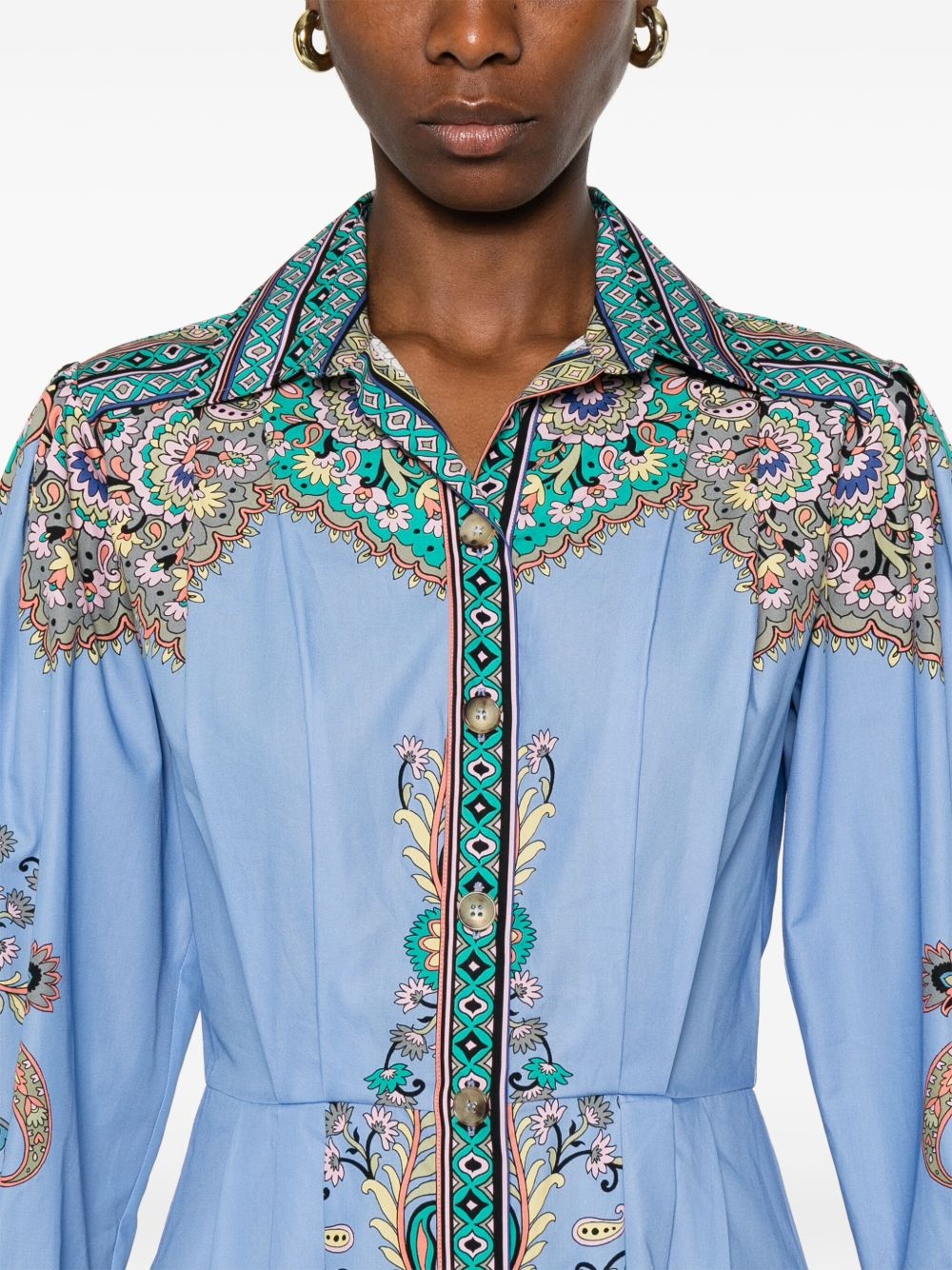 paisley-print midi dress - 5
