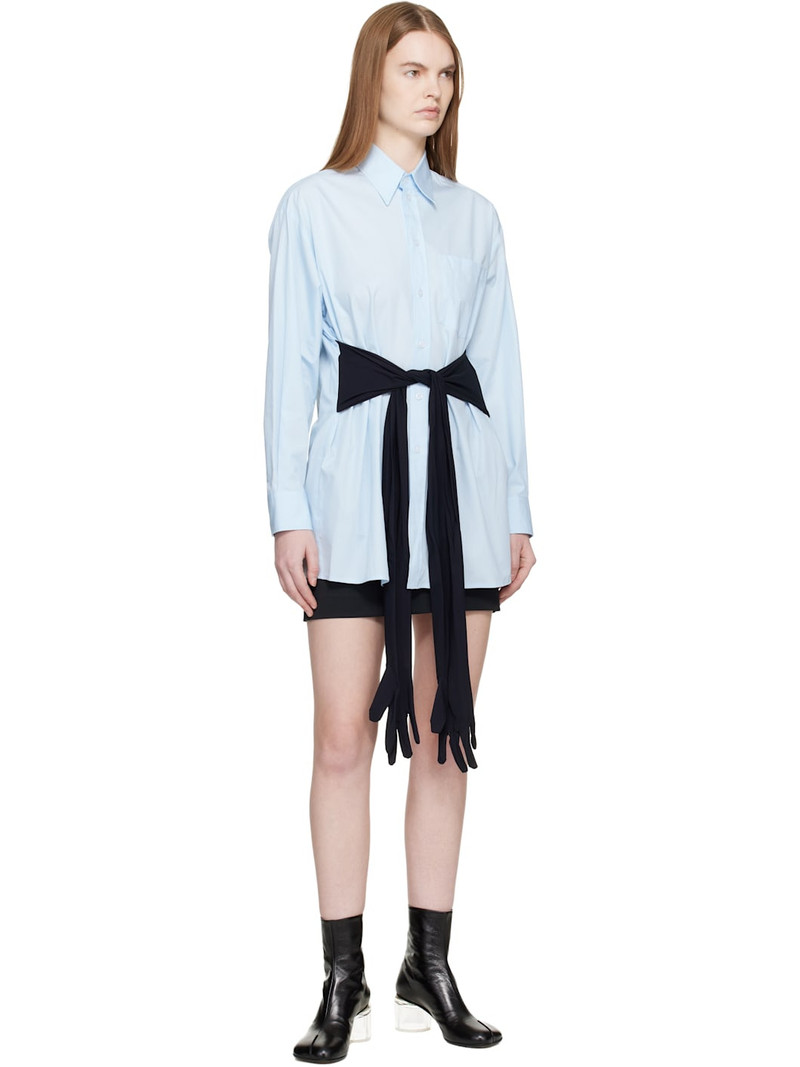 MM6 Maison Margiela Blue Cotton Poplin Shirt outlook