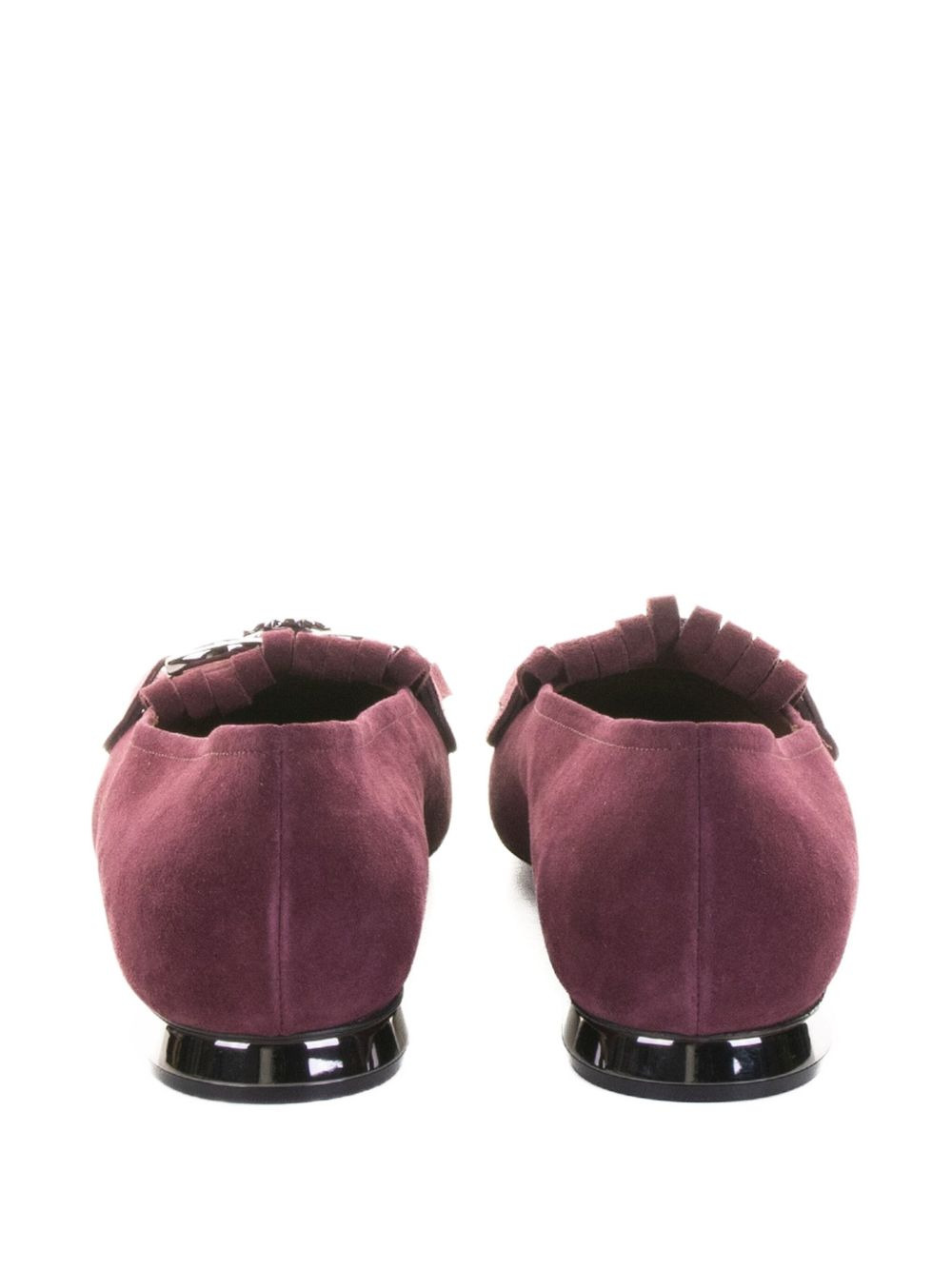 fringe-detail suede pumps - 3