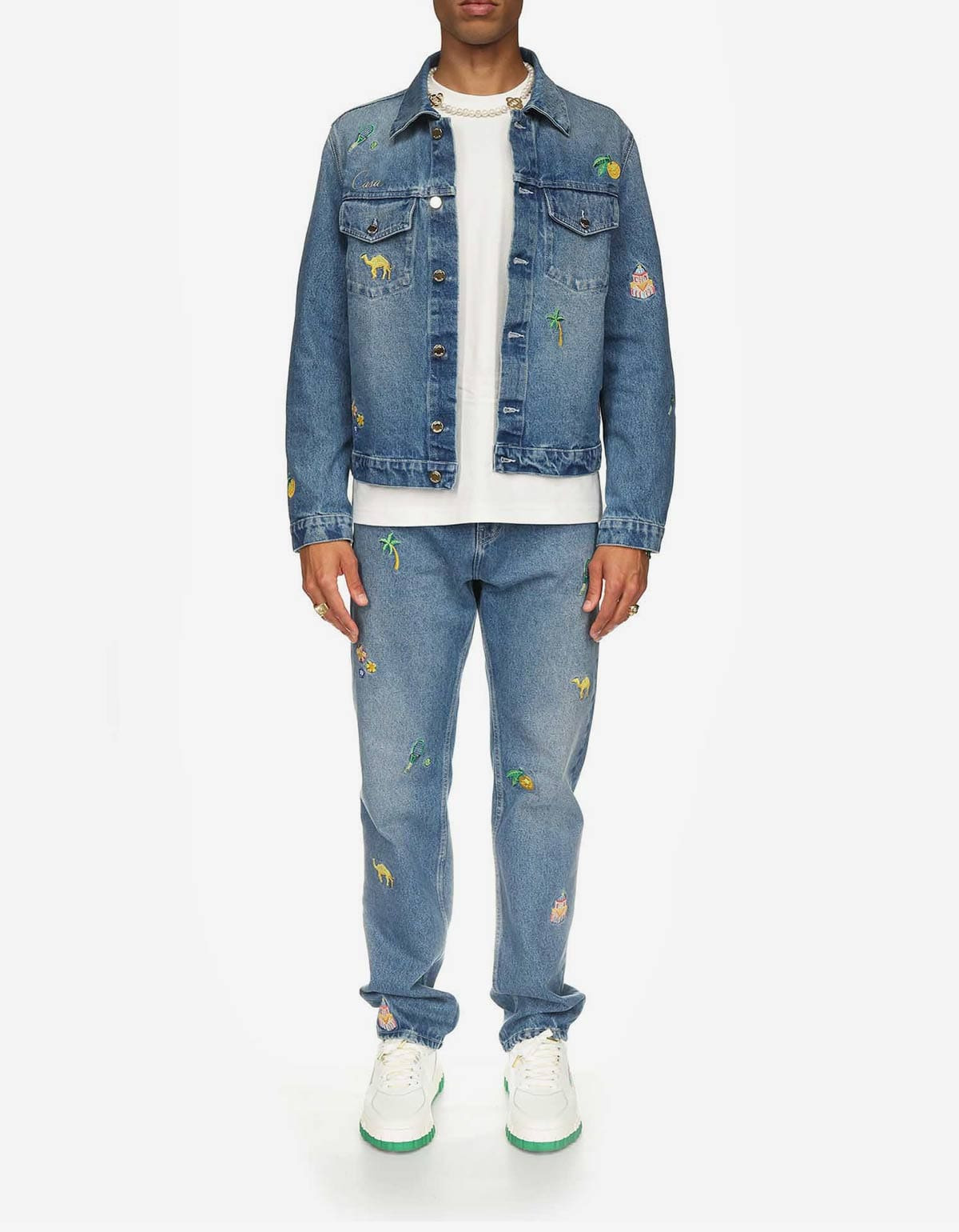 Casablanca Blue Motif Denim Jacket - 6