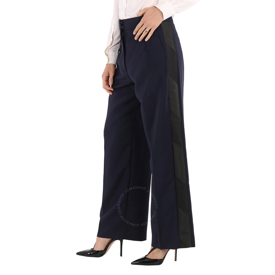 Burberry Ladies Dark Navy Wide Leg Jane Trousers - 5