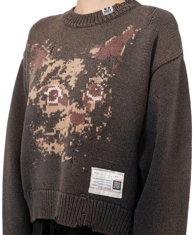 Cat Jacquard Knit Sweater 8