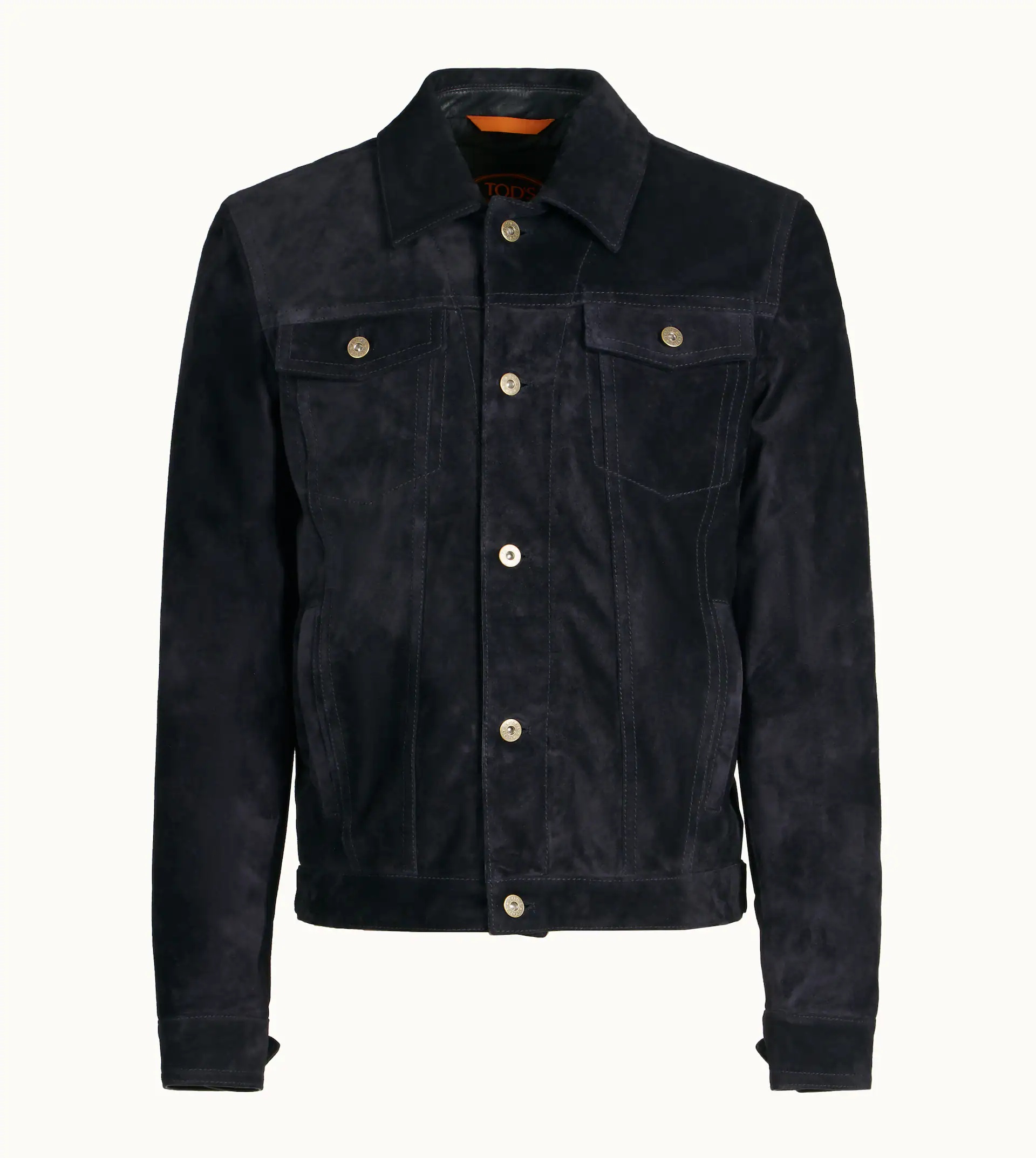 JACKET IN SUEDE - BLUE - 1