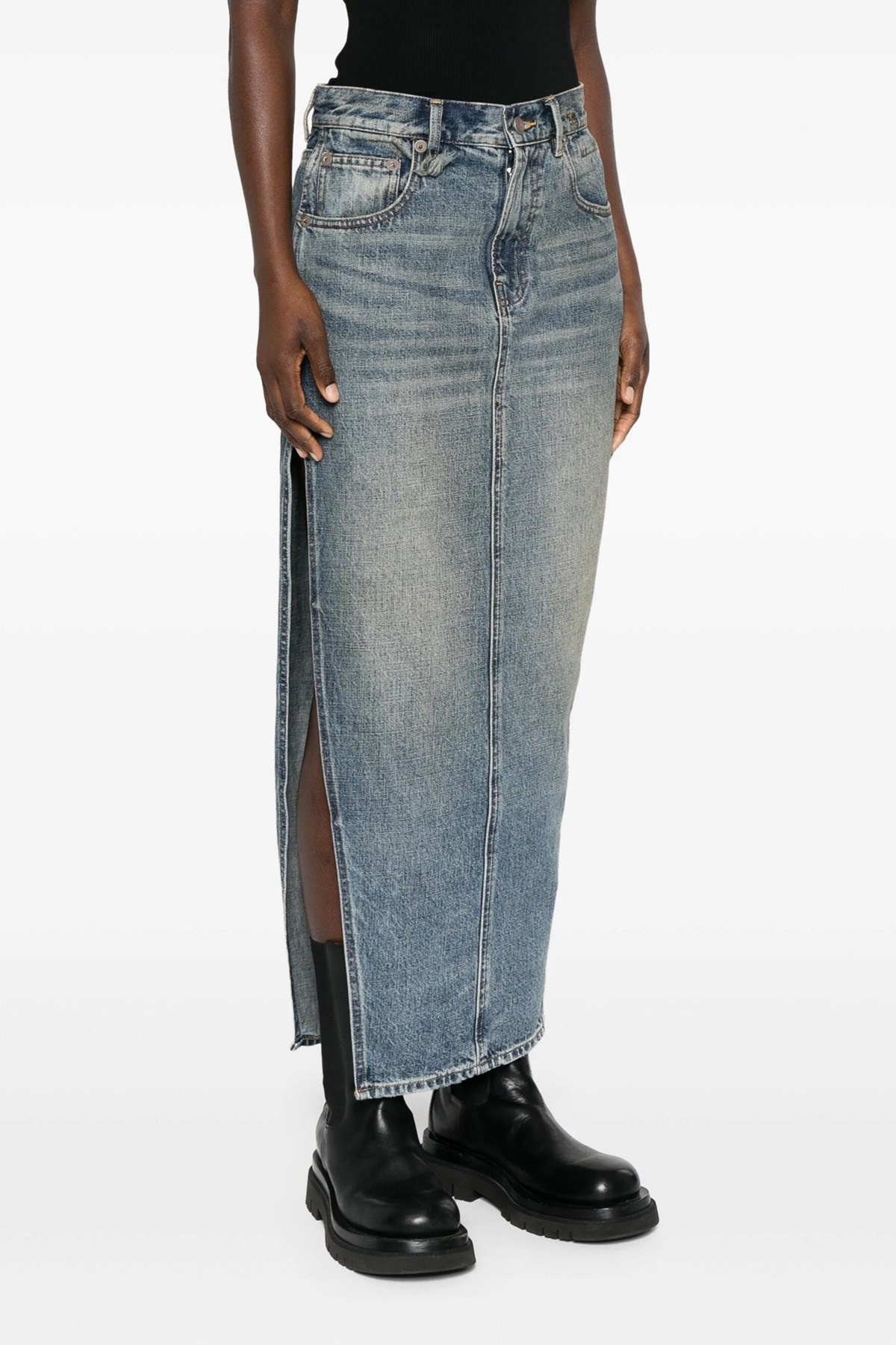 R13 'Devon Side Slit' skirt | julianfashion | REVERSIBLE