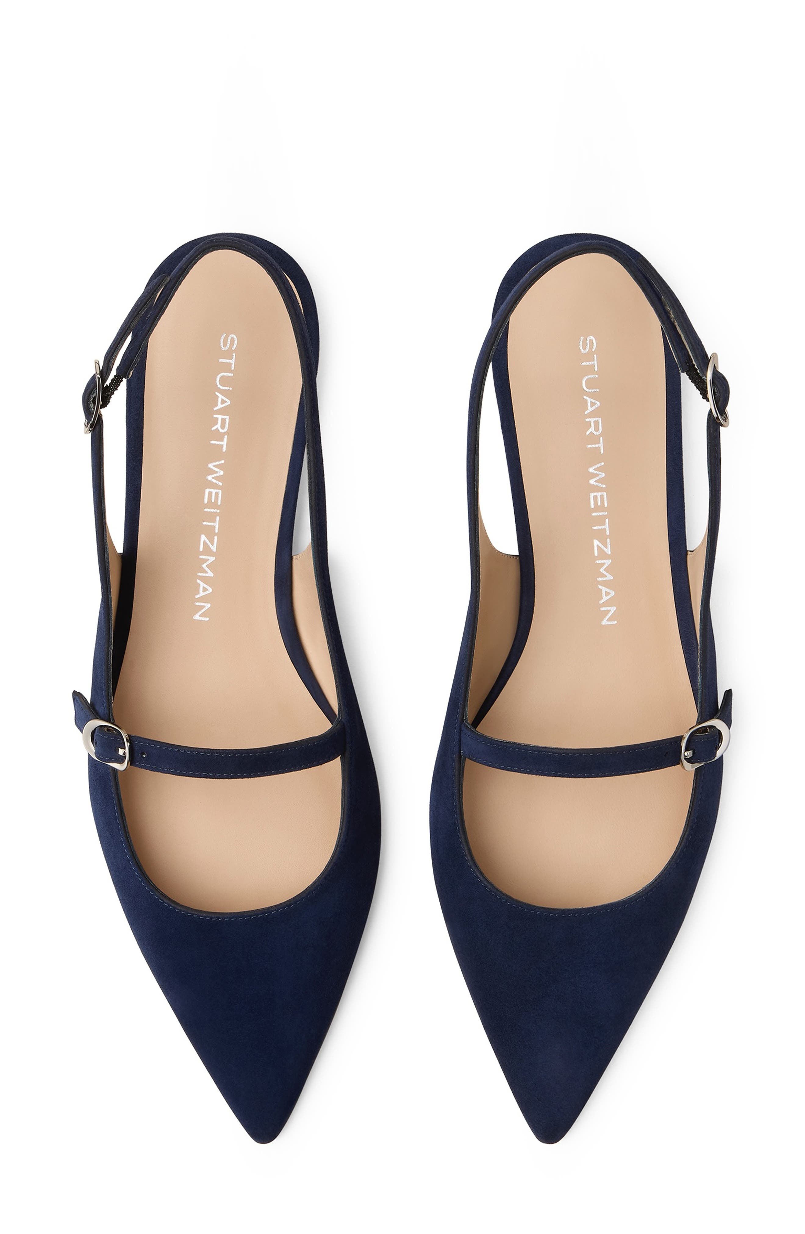 Stuart Weitzman Emilia Mary Jane Slingback Flat in Nice Blue at Nordstrom - 4