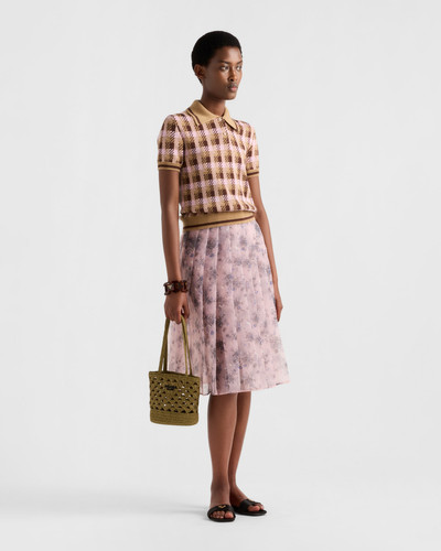 Prada Printed nylonette skirt outlook