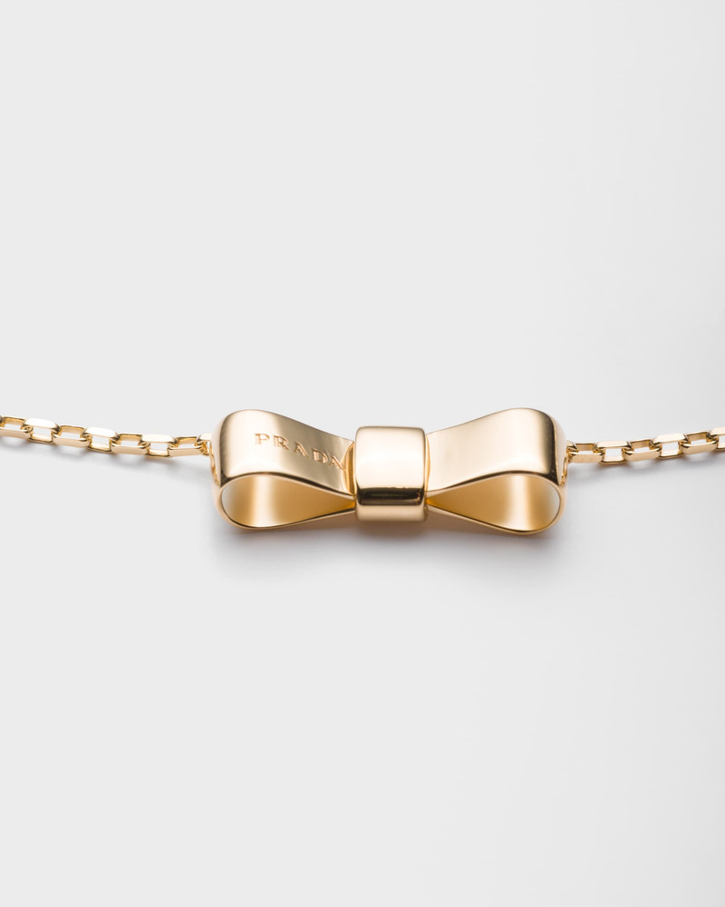 Prada Eternal Gold Bow pendant necklace - yellow gold outlook