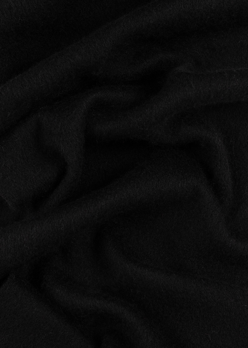 Paul Smith Black Tonal Embroidered Logo Cashmere Scarf outlook