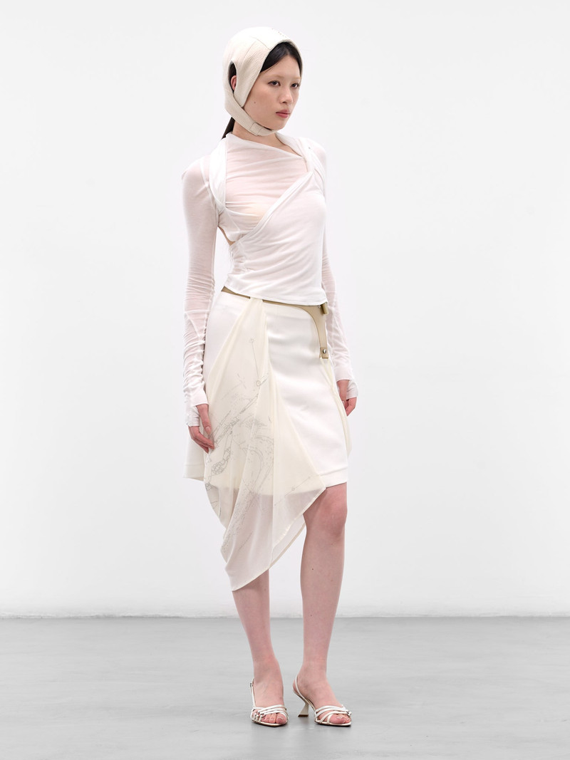 Beige Beaded Aviator Hat 4