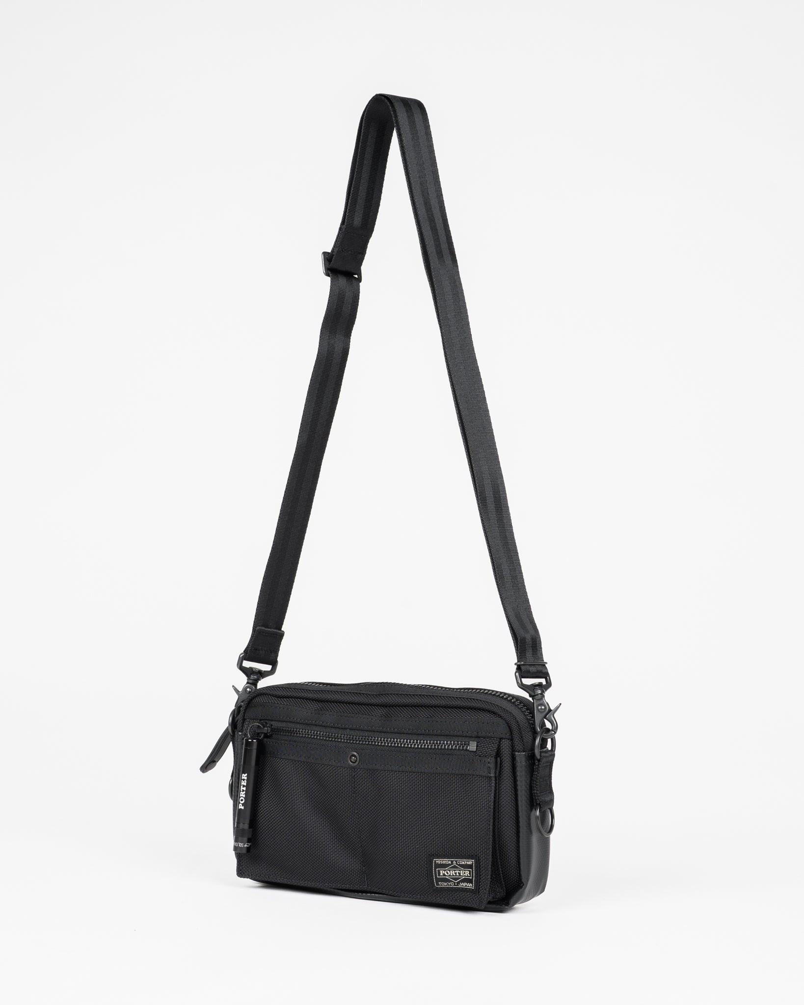 PORTER - YOSHIDA & CO. - HEAT SMALL SHOULDER BAG - BLACK - 1