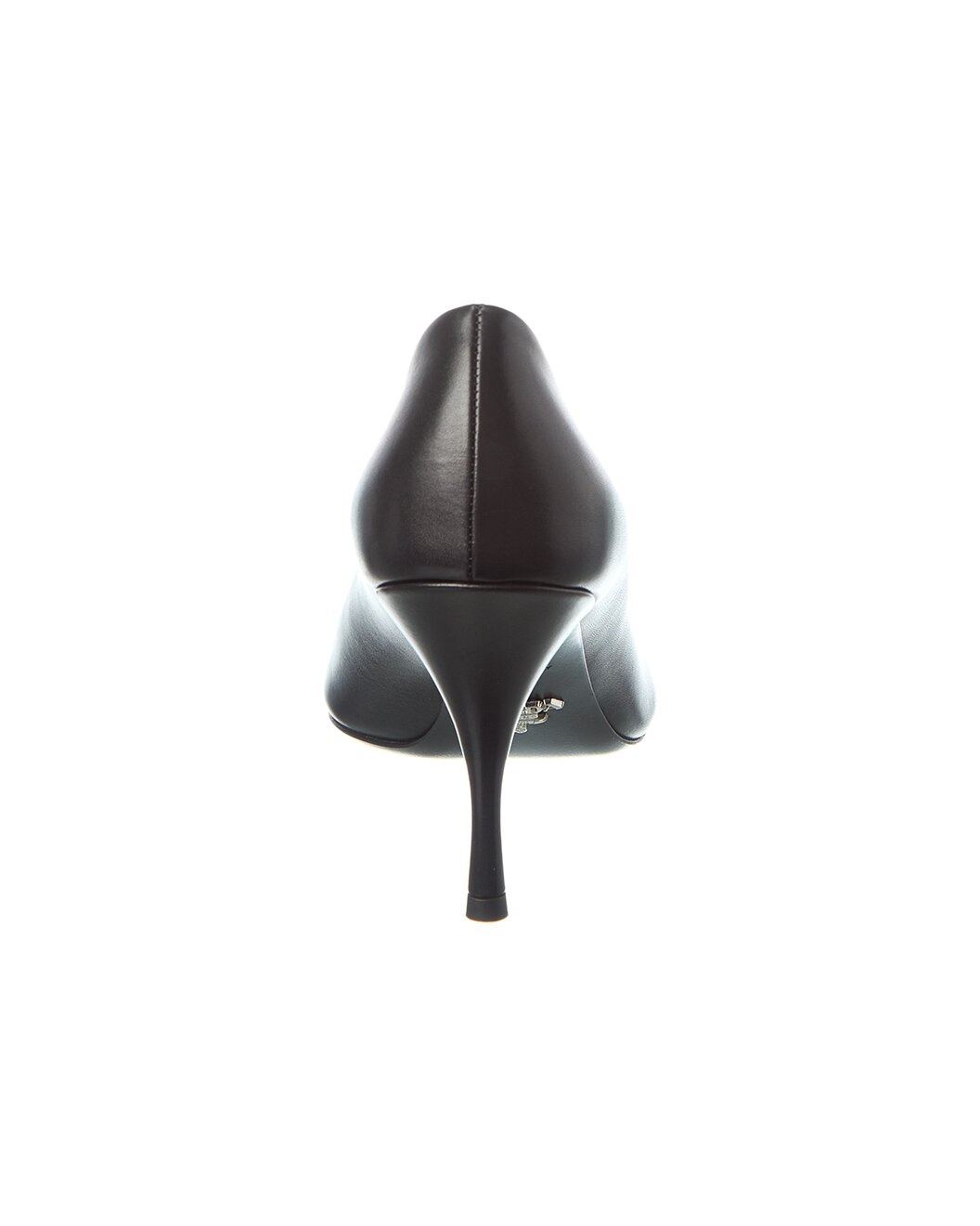Prada Logo Leather Pointy-Toe Pump - 3
